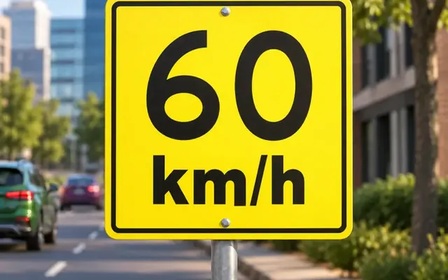 60 km/h speed limit sign